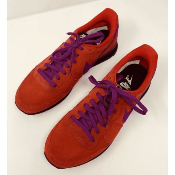 Nike Womens Shoes Size 10 Internationalist CW7637-991 Sneakers Red Purple Suede - Picture 6 of 12